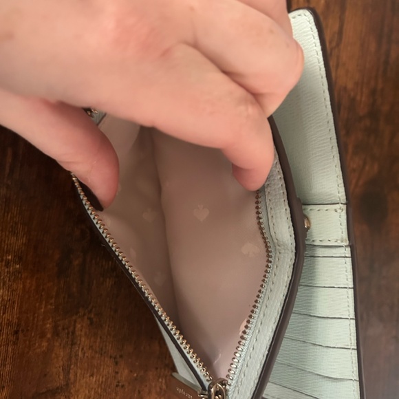 Kate Spade Slim Bifold Wallet Color Stone Grey - Picture 6 of 7